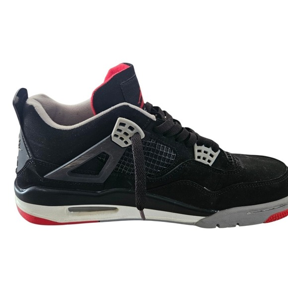 Jordan‎ 4 Retro Bred Black Fire Red Cement Grey 308497-060 Mens Basketball Shoes main image 6